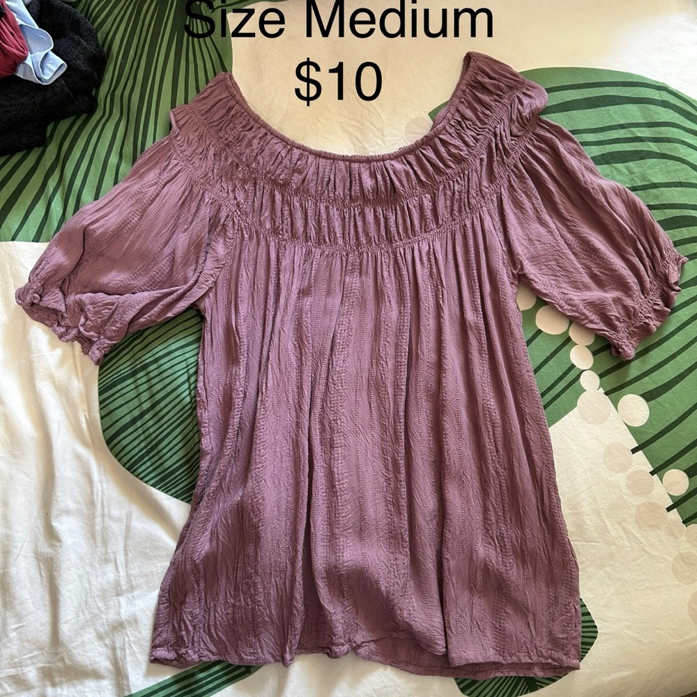 Women's Off-Shoulder Top in Purple